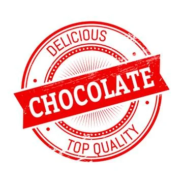 Chocolate round stamp Stock-Illustration