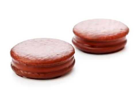 Chocolate sandwitch biscuits Stock Photos