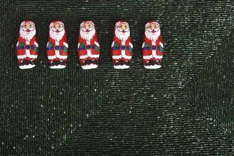 Chocolate Santas Stock Photos