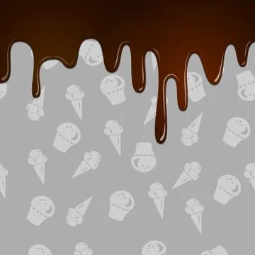 Chocolate on the seamless background Illustrazione stock