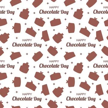 Chocolate Seamless Pattern Design with Choco Decoration in Template Hand Dr.. Illustrazione stock