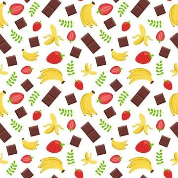 Chocolate Seamless Pattern Design with Choco Decoration in Template Hand Dr.. Illustrazione stock