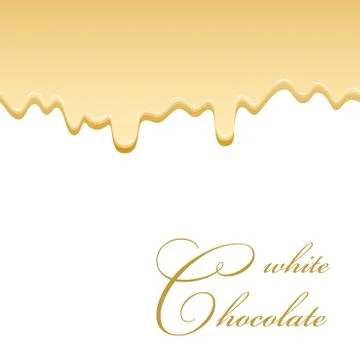 Chocolate seamless pattern. Drip white chocolate isolated white background. S Stock Illustration
