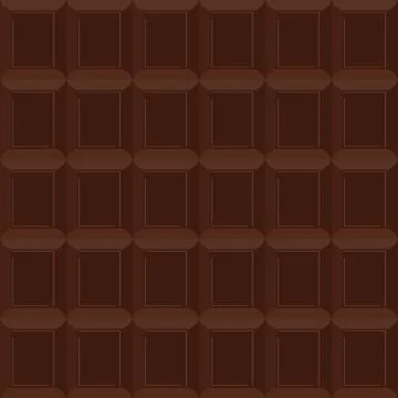 Chocolate  seamless pattern. Vector texture is of bittersweet chocolate backg Stock Illustration