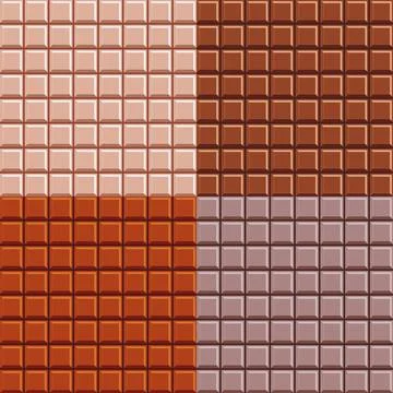 Chocolate seamless patterns. Chocolate bar seamless pattern. Chocolate Back.. Illustrazione stock