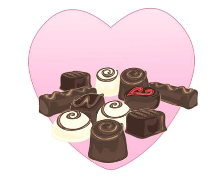 Chocolate selection Stock Illustration
