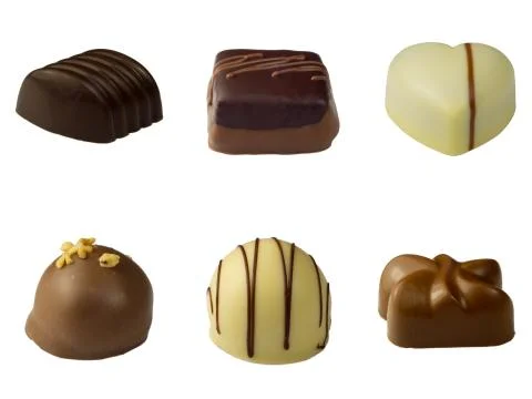 Chocolate selection Stock Photos
