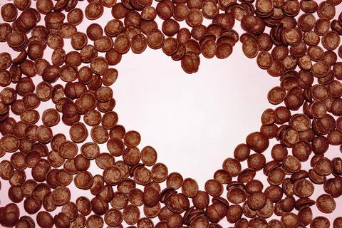 Chocolate shell background with place for copy image from above Foto stock