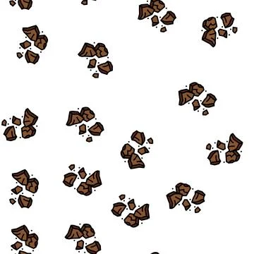 Chocolate slice food cut vector seamless pattern Stock Illustration