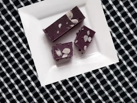 Chocolate slice Stock Photos