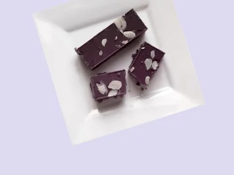 Chocolate slice Stock Photos