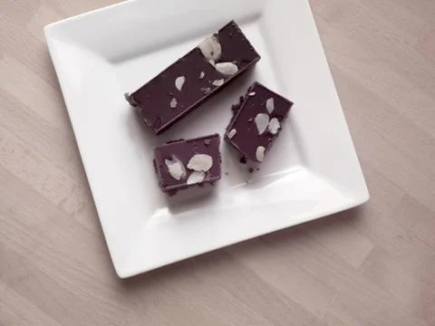 Chocolate slice Stock Photos