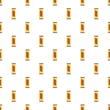 Chocolate snack bar wrapper seamless pattern イラスト素材
