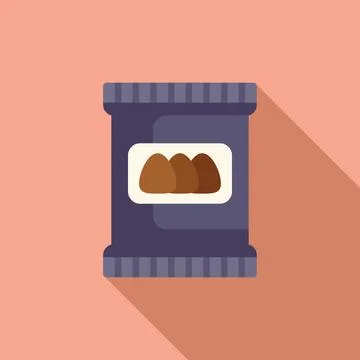 Chocolate snack pack icon flat vector. Sweet candy Stock Illustration