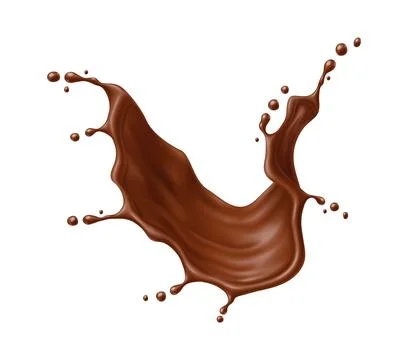 Chocolate splash and flow waves realistic render Stock Illustration