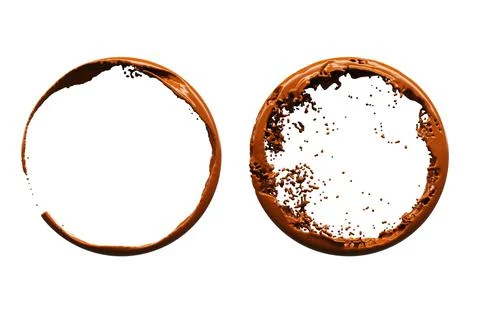 Chocolate Splash with droplets 3d rendering includes clipping path. 3d illust Illustrazione stock