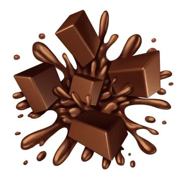 Chocolate Splash Stock Illustration