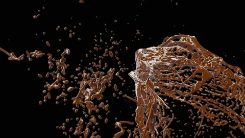Chocolate Splash Slow-Motion 스톡 동영상 195947074