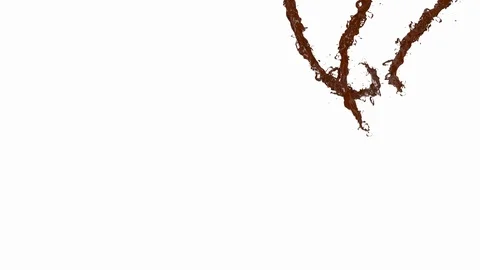 Chocolate splash spiral Stock Footage 111071772