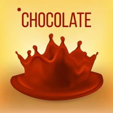Chocolate Splash Vector. Creamy Wave. Hot Sauce, Coffee. Brown Fluid Background Stock Illustration