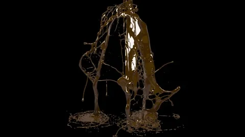 Chocolate splash wide 3 스톡 동영상 342142893