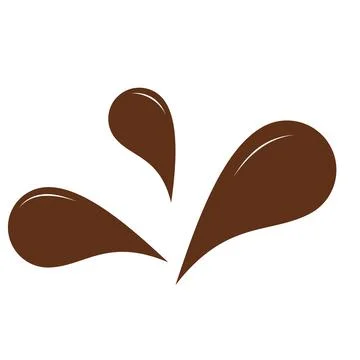 Chocolate splashes decoration Stock Illustration