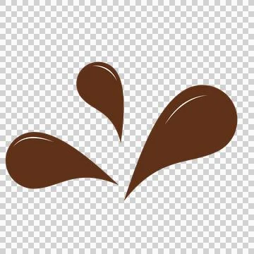 Chocolate splashes decoration Stock Illustration