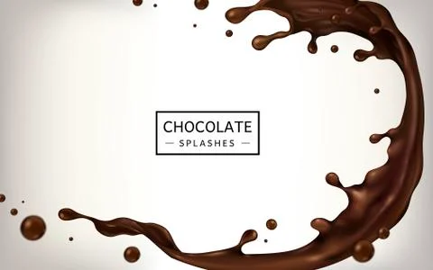 Chocolate splashes elements Illustrazione stock