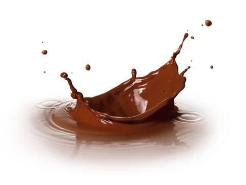 Chocolate splashing Stock Photos