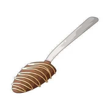 Chocolate spoon illustration Stock Illustration