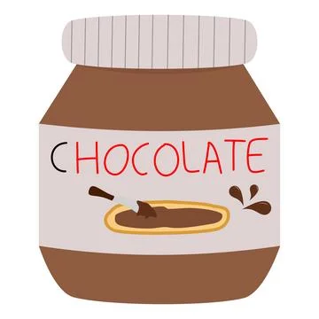 Chocolate spread bread decorate Stock Illustration