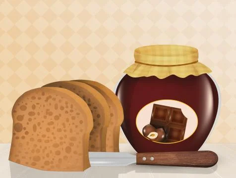 Chocolate spread Stock Illustration