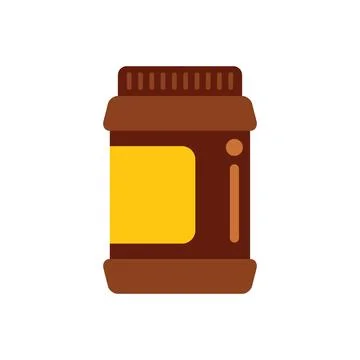 Chocolate spread jar presenting empty space for branding Stock Illustration