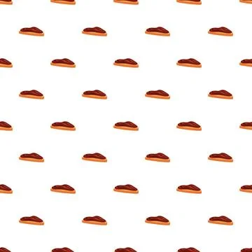 Chocolate spread toast pieces creating seamless food pattern 스톡 일러스트