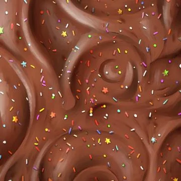 Chocolate Sprinkle Abstract Background Stock Illustration