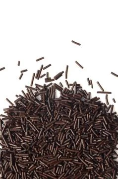 Chocolate sprinkles background Stock Photos