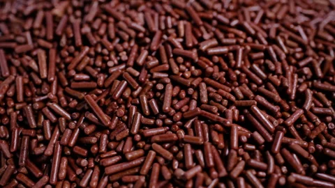 Chocolate Sprinkles Macro Baking Ingredients Illumination Video Stock Footage 345986449