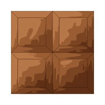 Chocolate square illustration Stock Illustration