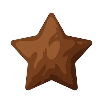 Chocolate star illustration Stock Illustration