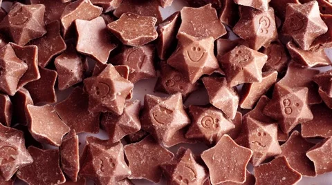Chocolate stars, candy Stock Footage 69009523