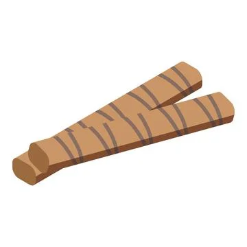Chocolate sticks icon isometric vector. Candy festival Stock Illustration
