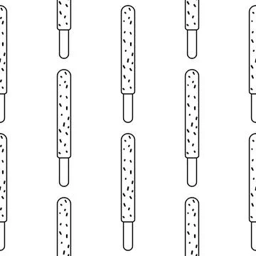 Chocolate sticks vector day line pattern textile Stock Illustration