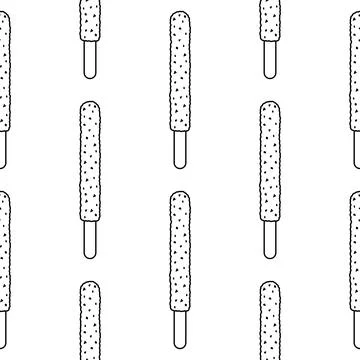 Chocolate sticks vector day line pattern textile Stock Illustration