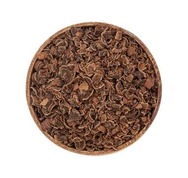 Chocolate stracciatella isolated on white background, top view Stock Photos