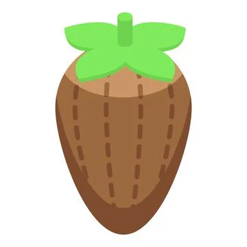 Chocolate strawberry icon isometric vector. Surprise candy Stock Illustration