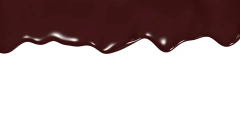 Chocolate streams isolated on white Stock Footage 52253960