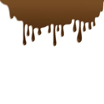 Chocolate streams isolated on white Stock Illustration
