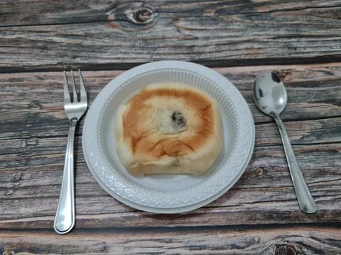 Chocolate stuffed bread Stock Photos