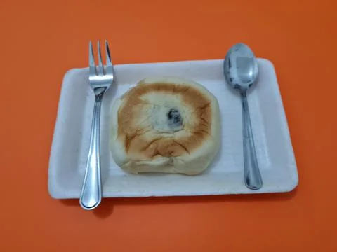 Chocolate stuffed bread Stock Photos