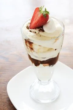 Chocolate sundae dessert Stock Photos